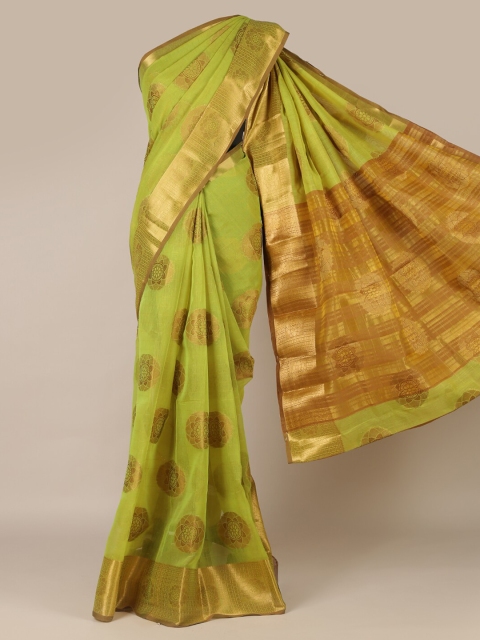 

Pothys Green Woven Design Cotton Blend Saree