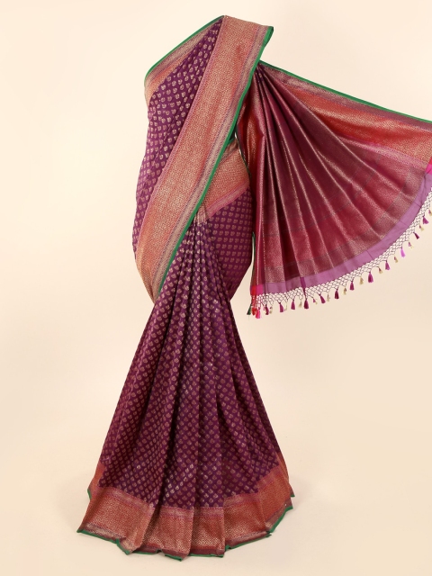 

Pothys Purple Pure Silk Woven Design Banarasi Saree