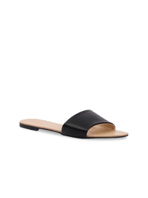 

FOREVER 21 Women Black Solid One Toe Flats