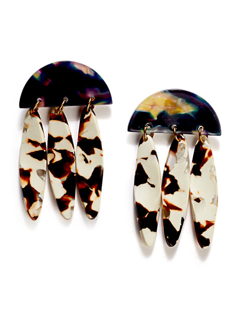 

Foxy Sperks Brown & Cream-Coloured Contemporary Drop Earrings