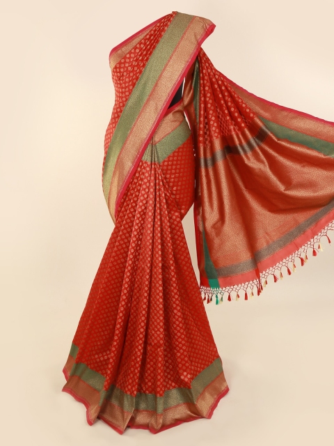 

Pothys Red Pure Silk Woven Design Banarasi Saree