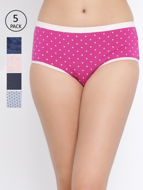 

Clovia Women Pack Of 5 Assorted Basic Briefs COMPNC797