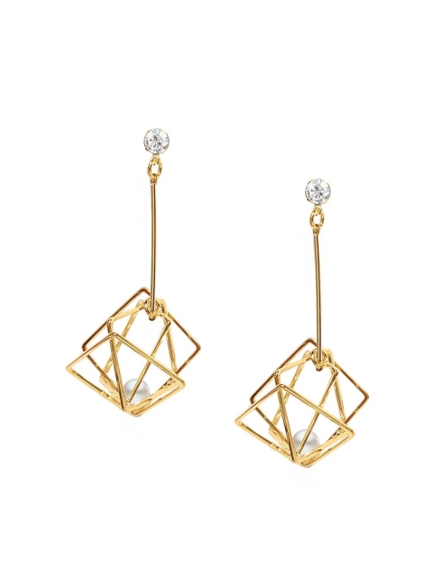 

Foxy Sperks Gold-Toned Contemporary Handcrafted Drop Earrings
