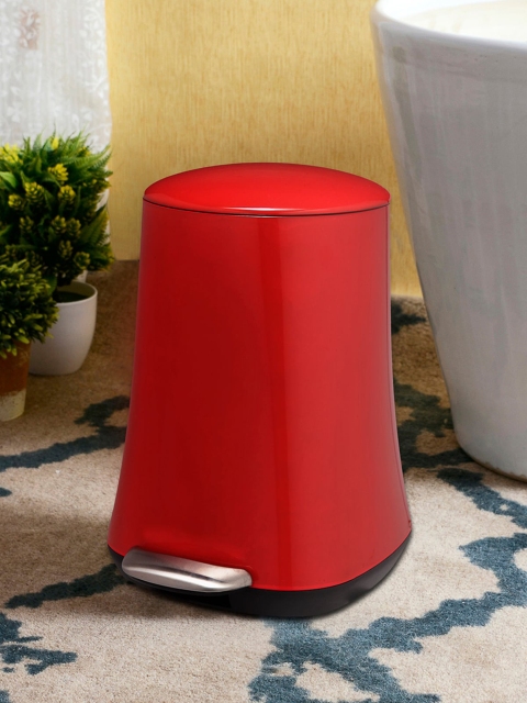 

OBSESSIONS Unisex Red Solid Andaaz Step Bin 5 Litre