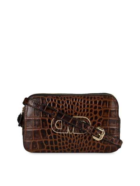 

Da Milano Brown Textured Sling Bag