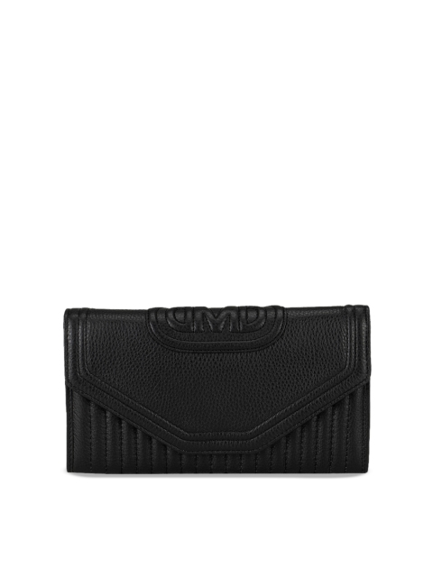 

Da Milano Women Black Textured Leather Envelope