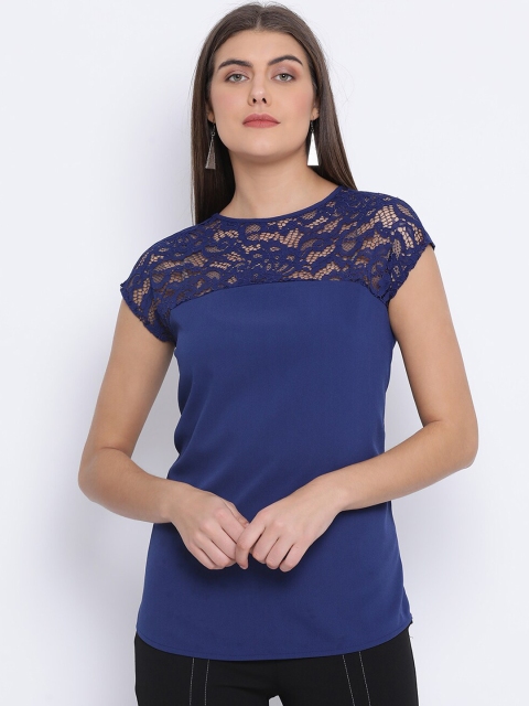 

Oxolloxo Women Navy Blue Solid Top