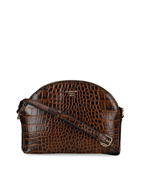 

Da Milano Brown Textured Sling Bag