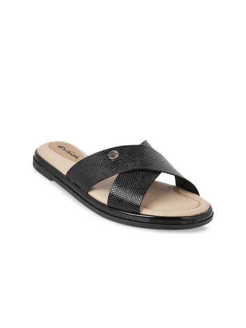 

DAVINCHI Women Black Solid Open Toe Flats