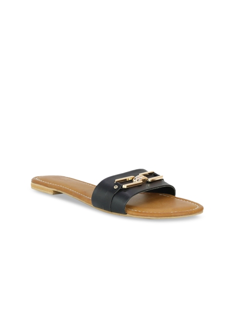 

Inc 5 Women Black Solid Open Toe Flats