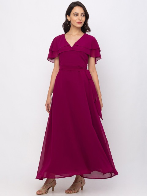 

Iti Women Purple Solid Maxi Dress