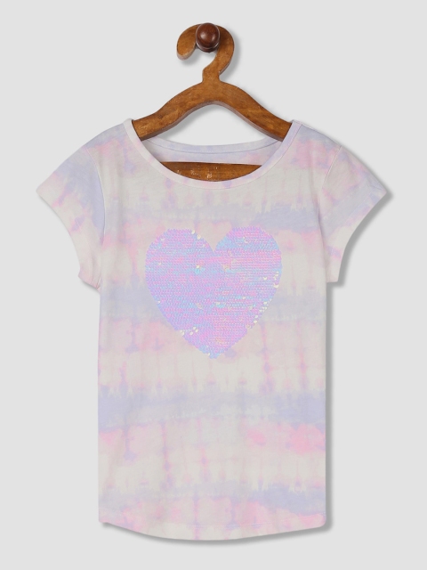 

The Childrens Place Girls White Sequined Top