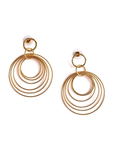 

Foxy Sperks Gold-Toned Contemporary Drop Earrings