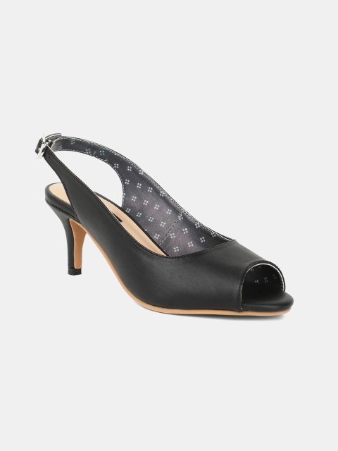 

AURELIA Women Black Solid Peep Toes