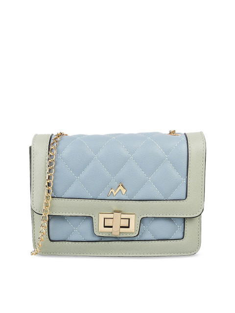 

Metro Blue & Green Self Design Sling Bag