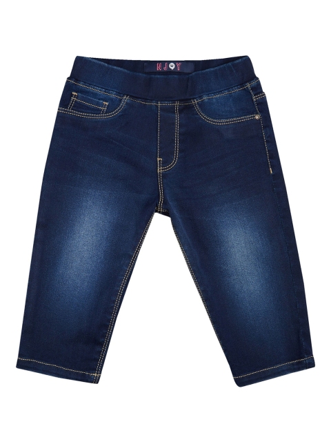 

VITAMINS Girls Navy Blue Solid Denim Jeggings