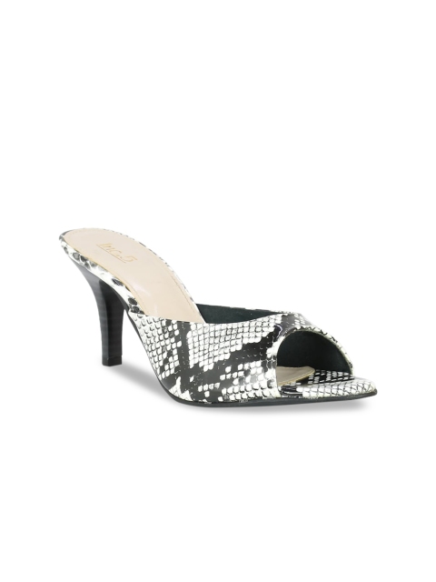 

Inc 5 Women White & Black Printed Heels