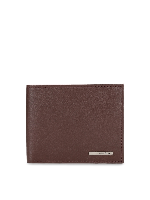 

Allen Solly Men Brown Solid Leather Two Fold Wallet
