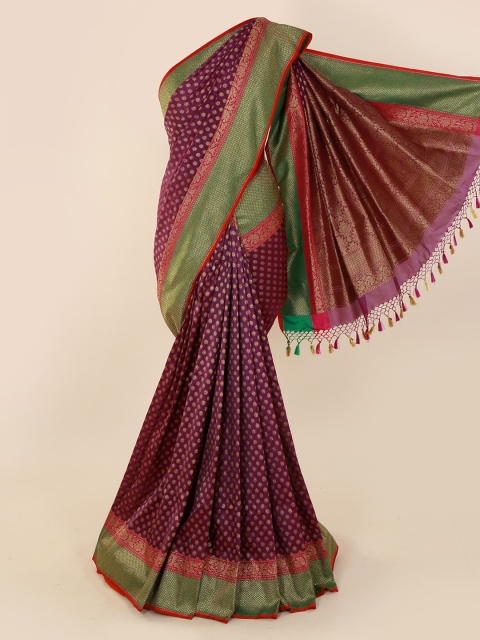 

Pothys Purple Pure Silk Woven Design Banarasi Saree