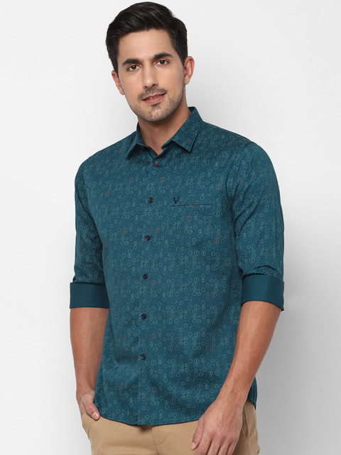 

Allen Solly Men Blue Slim Fit Printed Casual Shirt