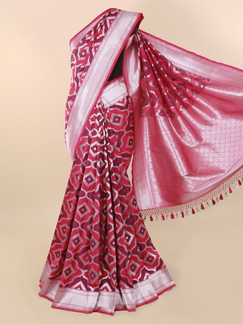 

Pothys Pink Pure Silk Woven Design Banarasi Saree