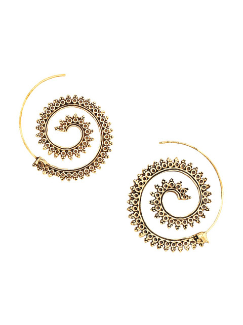

Foxy Sperks Gold-Toned Circular Studs