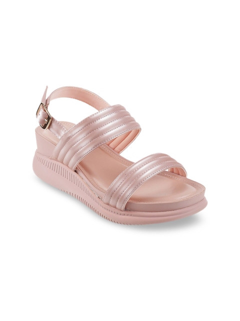 

DAVINCHI Women Pink Solid Sandals