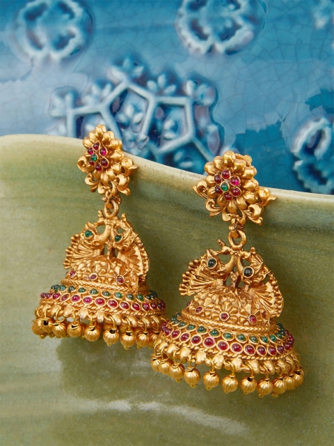 

Alankruthi Multicoloured & Red Contemporary Jhumkas, Multi