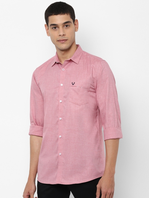 

Allen Solly Men Pink Slim Fit Solid Casual Shirt