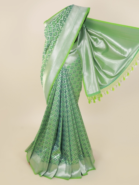 

Pothys Green Pure Silk Woven Design Banarasi Saree