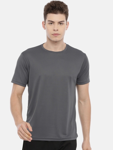 

Proline Active Men Grey Solid Round Neck T-shirt