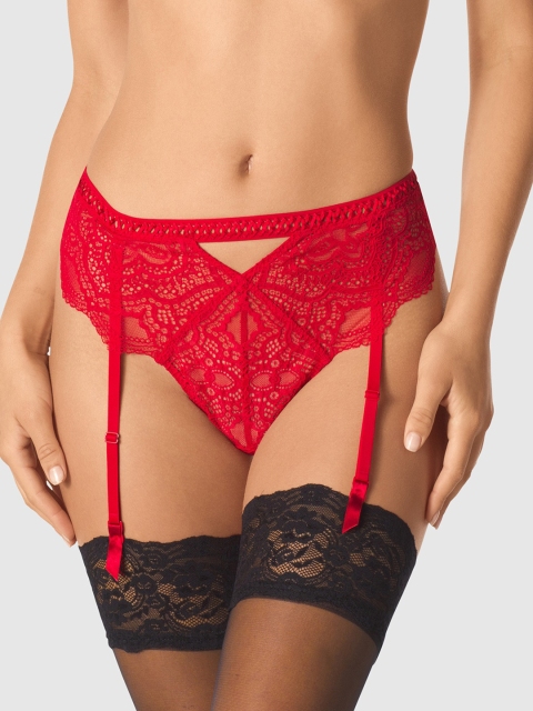 

La Senza Women Red & Black Self-Design Bikini Briefs 11148974-77Q3