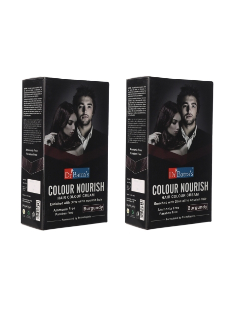 

Dr. Batras Pack of 2 Colour Nourish Hair Colour Cream Burgundy - 240 g