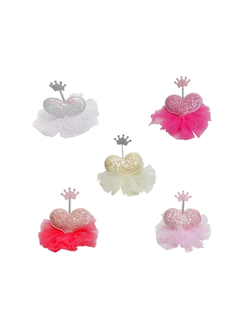 

Stoln Girls Set Of 5 Embellished Tic Tac Hair Clip, White
