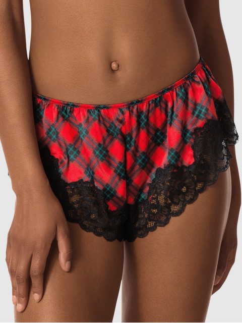 

La Senza Women Red & Black Checked Bikini Briefs 11163959-4P8T