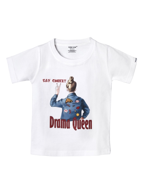 

Ardan Lucy Girls White Printed Round Neck T-shirt