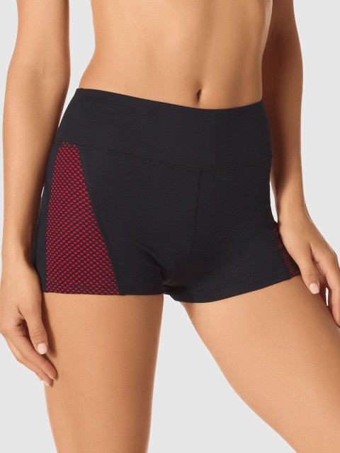 

La Senza Women Black & Red Solid Lounge Shorts