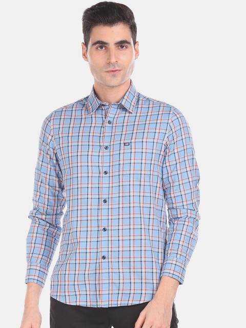 

Arrow Sport Men Blue & Red Regular Fit Checked Casual Shirt