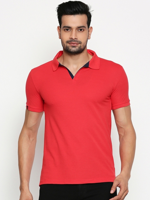

Integriti Men Red Solid Polo Collar T-shirt