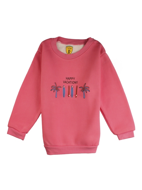 

Lil Lollipop Girls Pink Printed Cotton Sweatshirt