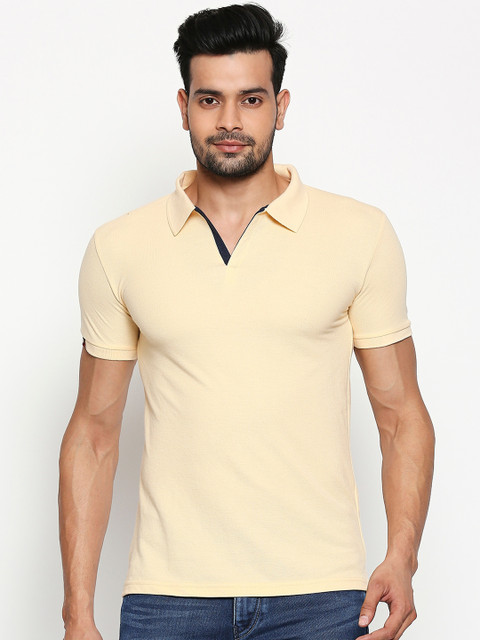 

Integriti Men Yellow Solid Polo Collar T-shirt