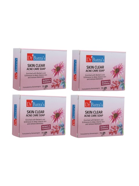 

Dr. Batras Pack of 4 Skin Clear Acne Care Soap - 75 g each, White