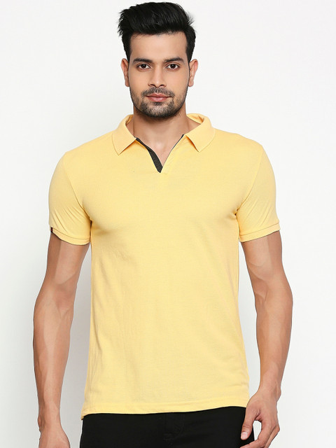 

Integriti Men Yellow Solid Polo Collar T-shirt