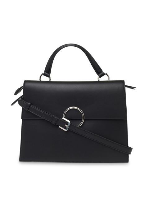 

CHARLES & KEITH Black Solid Satchel Bag
