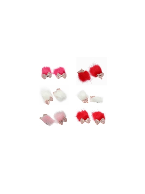

Stoln Girls Set Of 6 Embellished Tic Tac Hair Clip, Pink