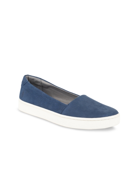 

Hush Puppies Women Blue Solid Leather Espadrilles