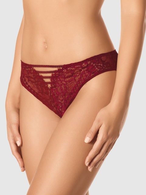 

La Senza Women Maroon Self Design Bikini Briefs 11139415-99O0