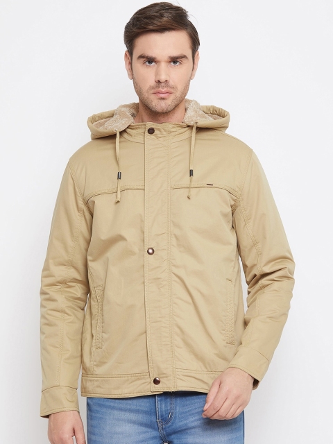 

Okane Men Beige Solid Tailored Jacket