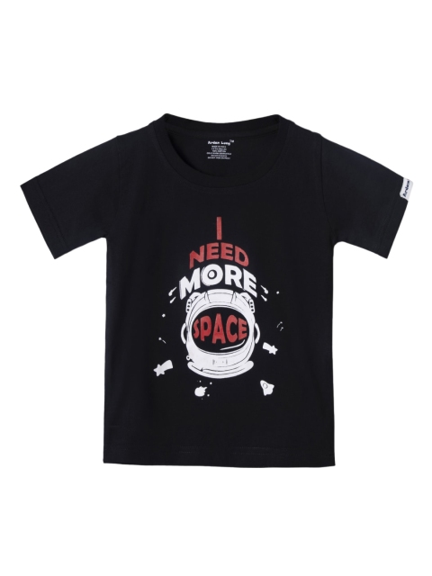 

Ardan Lucy Boys Black Printed Round Neck T-shirt