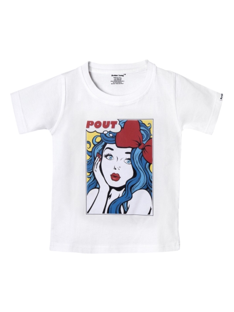 

Ardan Lucy Girls White Printed Round Neck T-shirt